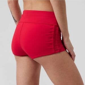 New Athleta Sand Sprint Short Swim Bottoms Large Red